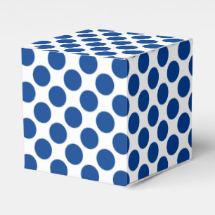 Ballotins Grands rétros points - bleu et blanc de cobalt