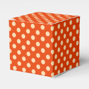 Ballotins Grands rétros points - mandarine et orange pâle