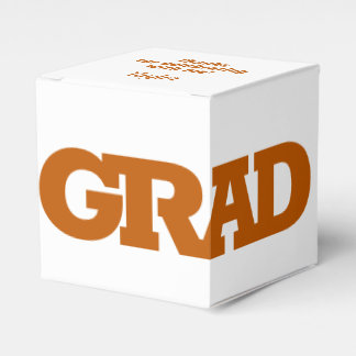 Ballotins Gras GRAD Burnt Orange sur White Graduation Party