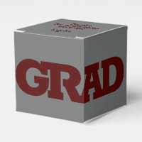 Gras GRAD Dark Maroon sur Grey Graduation Party