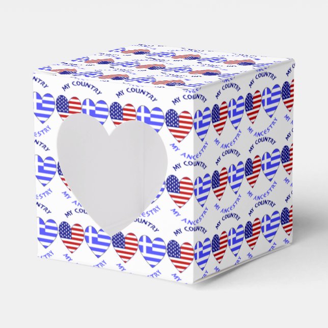 Ballotins Grèce USA Coeur Drapeau Mon pays Mon ancêtre (Verso)