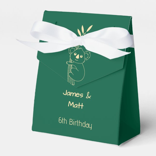 Ballotins Green Australian Animals Jumeau 6e anniversaire (Verso)