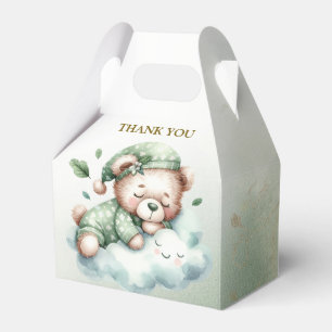 Ballotins Green Boho Sleeping Teddy Bear mignonne Party