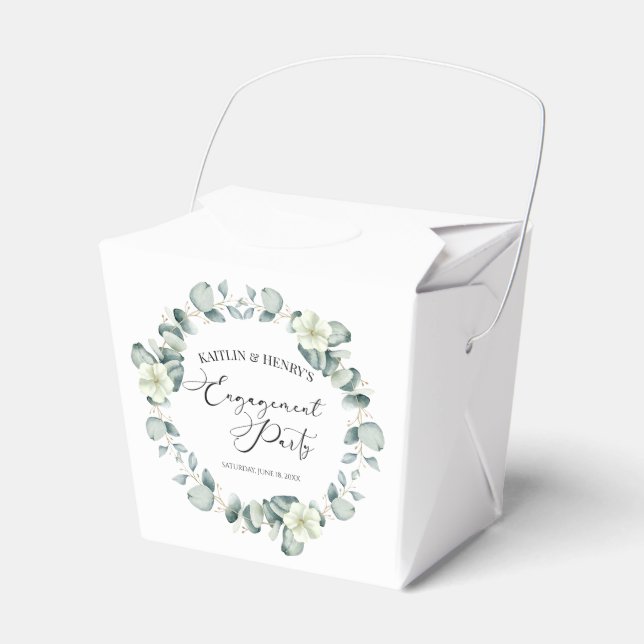 Ballotins Green Eucalyptus Feuille Botanical Engagement Part (Verso)