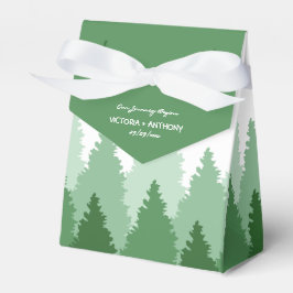 Ballotins Green Forest Range Woodland Wedding Favor Box