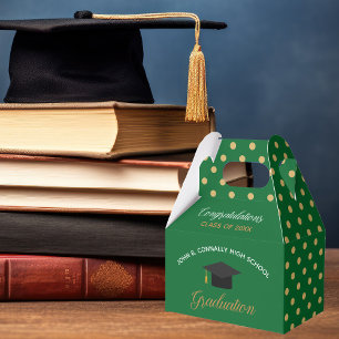 Ballotins Green Gold Graduation Polka Dot Custom 2023 Party