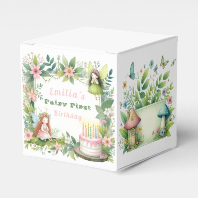 Ballotins Green Pastel Fairy Premier anniversaire - (Verso)