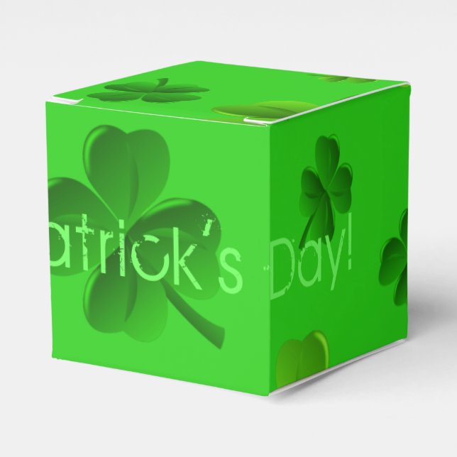 Ballotins Green St. Patricks Day Party Favoriser les boîtes (Verso)