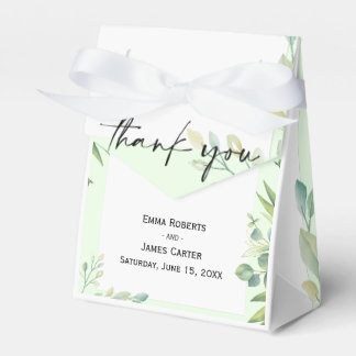 Ballotins Greenery Minimalist Wedding Favor Boxes