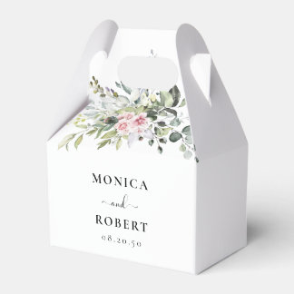 Ballotins Greenery Rose rose Noir Favor Box