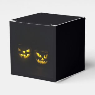 Ballotins Hallowee nuit Eerie jaune brillant citrouille face