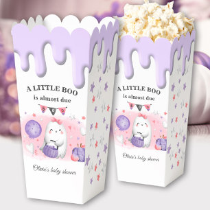 Ballotins Halloween Boo Girl Baby shower rose pourpre Popcor