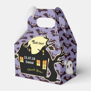 Ballotins HALLOWEEN Personnalisé Boîte Gable Maison Hantée