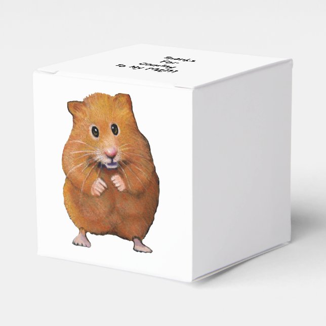 Ballotins Hamster mignon, Dessin original, Merci à la fête (Verso)