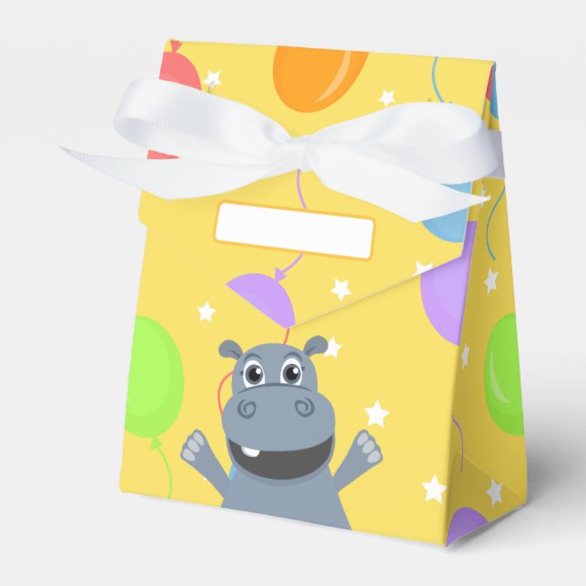 Ballotins Happy Hippo Party Favoriser Box (Verso)