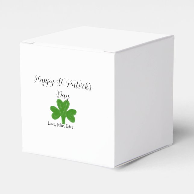 Ballotins Happy St. Patrick's day green shamrock name  (Verso)