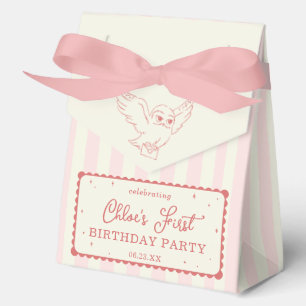 Ballotins Harry Potter Hedwig Rayure Rose Baby Shower