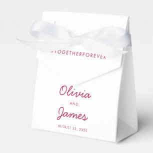 Ballotins Hashtag Mariage de script rouge simple et moderne 