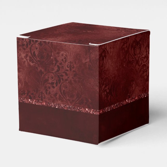 Ballotins Henné Romance | Red Satiny Grunge Damask (Verso)