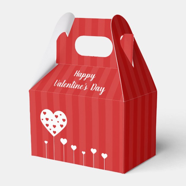 Ballotins Heureuse Sainte-Valentin Beau Coeurs blancs rouges (Verso)