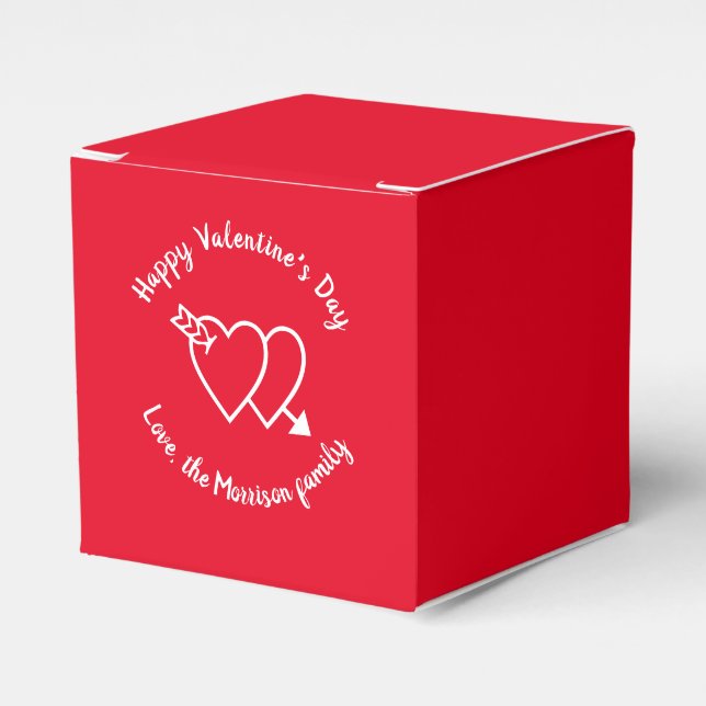 Ballotins Heureuse Sainte-Valentin coeur rouge script person (Verso)