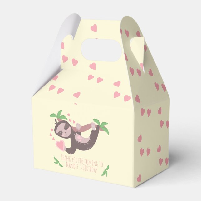 Ballotins Heureuse Sainte-Valentin Sloth Hearts Anniversaire (Verso)