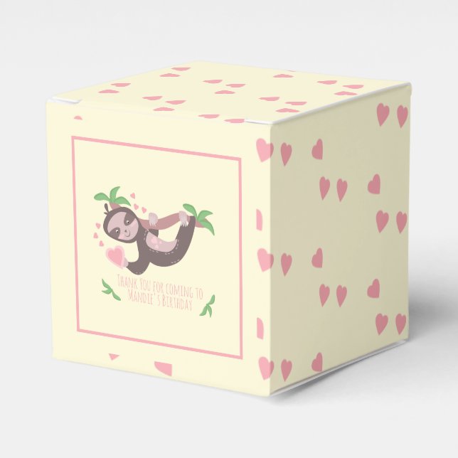 Ballotins Heureuse Sainte-Valentin Sloth Hearts Anniversaire (Verso)