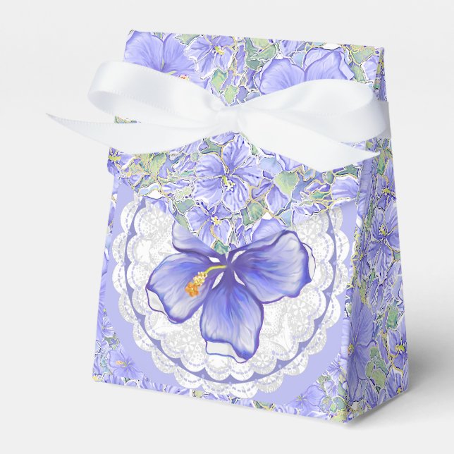 Ballotins Hibiscus & dentelle BLEU (Verso)