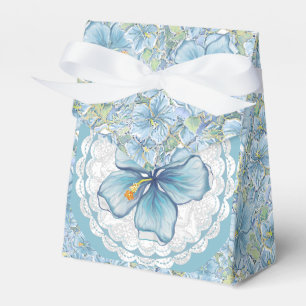 Ballotins Hibiscus & dentelle TURQUOISE