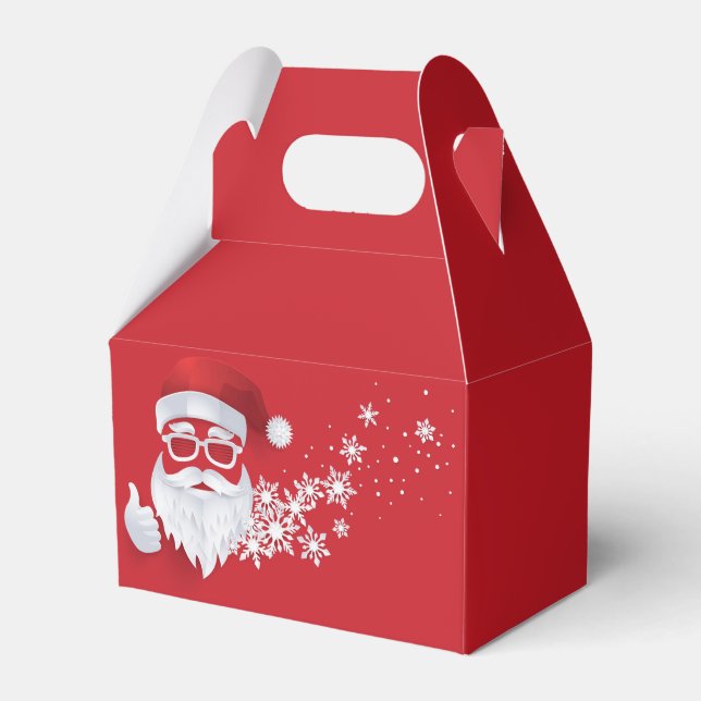 Ballotins Hip Santa Claus Papercut sur Red Christmas (Verso)