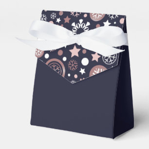Ballotins Hiver Noël rose flocon de neige luxueux