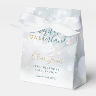 Ballotins Hiver Onederland 1er anniversaire Bleu et or