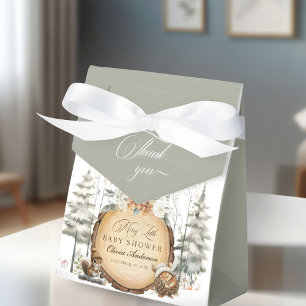Ballotins Hiver Wonderland Baby shower des animaux de bois