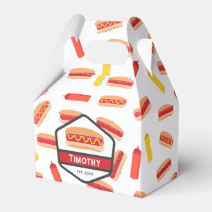 Ballotins Hot Dog Fast Food Motif Retro Monogramme