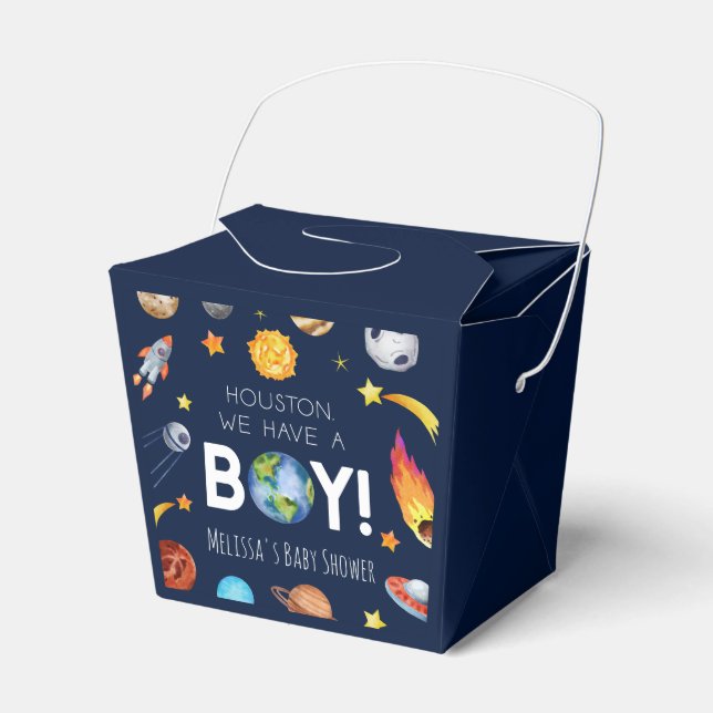 Ballotins Houston Nous Avons Un Baby shower Boy Space Galaxy (Verso)