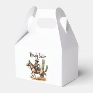 Ballotins Howdy Bunny de Pâques chevauchant un Cheval Cowboy