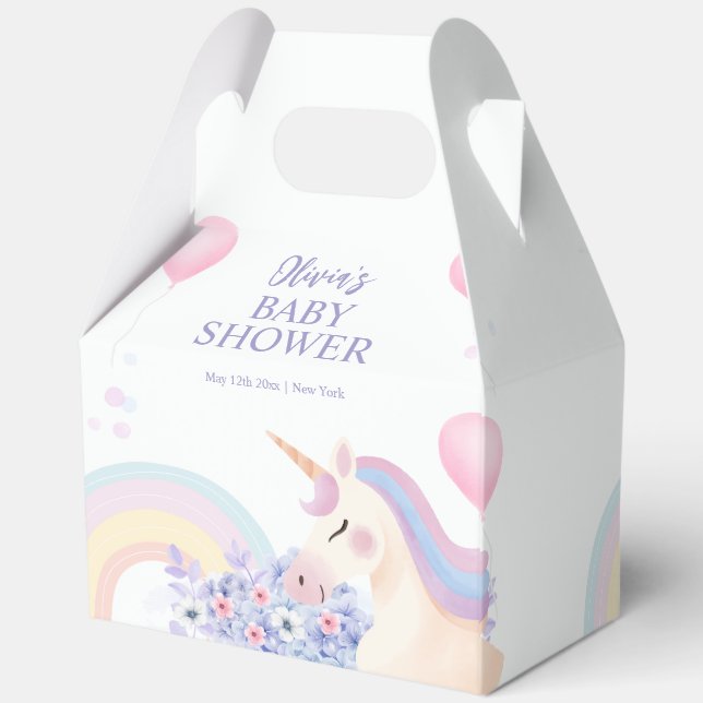 Ballotins Hydrangea Balloon Rainbow Unicorn Baby shower (Verso)