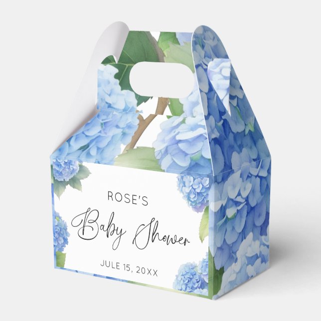 Ballotins Hydrangea Blue Flowers C'est un Baby shower garçon (Verso)