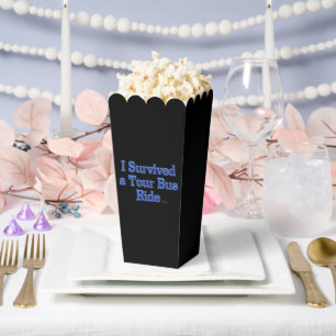 Ballotins I Survied a Tour Bus Ride noir popcorn boîtes