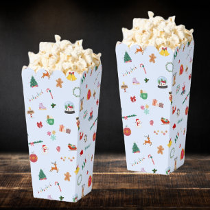 Ballotins Ice bleu joli illustrations de Noël pop-corn