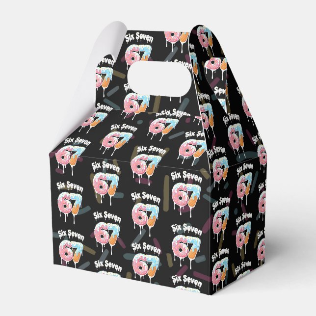 Ballotins Ice Cream 67 Six Seven Birthday Favor Box (Verso)