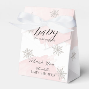 Ballotins Il fait froid à l'extérieur Baby shower d'aquarell