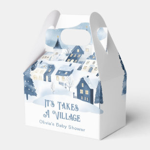 Ballotins Il faut un village Baby Shower Neige d'Hiver