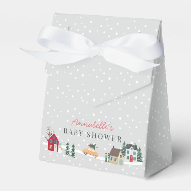 Ballotins Il Faut Un Village Vacances Ville Baby shower Gris (Verso)
