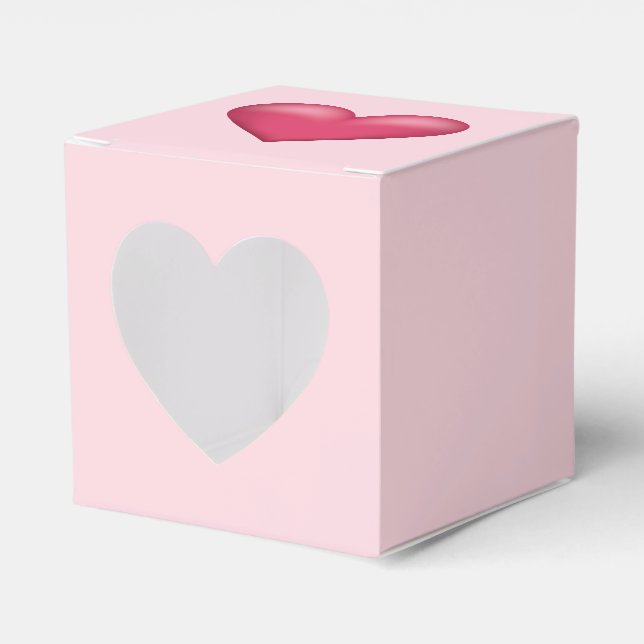 Ballotins Illustration Coeur Rose Sur Couleur Rose Clair (Verso)