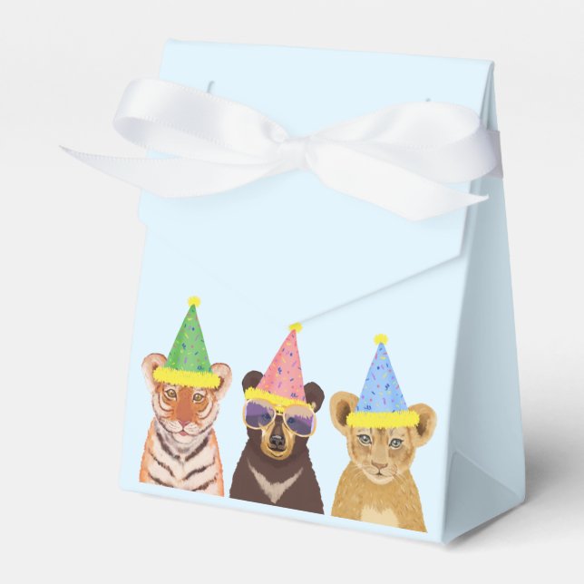 Ballotins Illustration d'animaux de fête Merci d'anniversair (Verso)