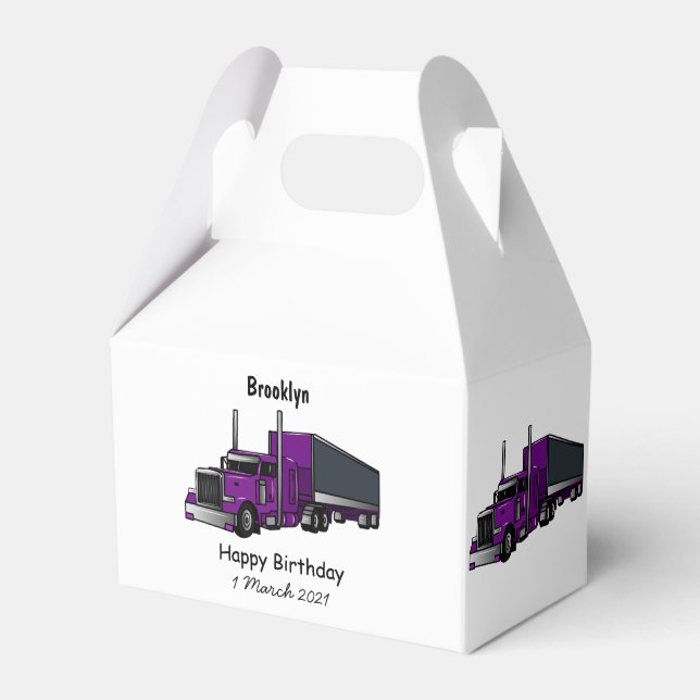 Ballotins Illustration de camion semi-remorque (Verso)