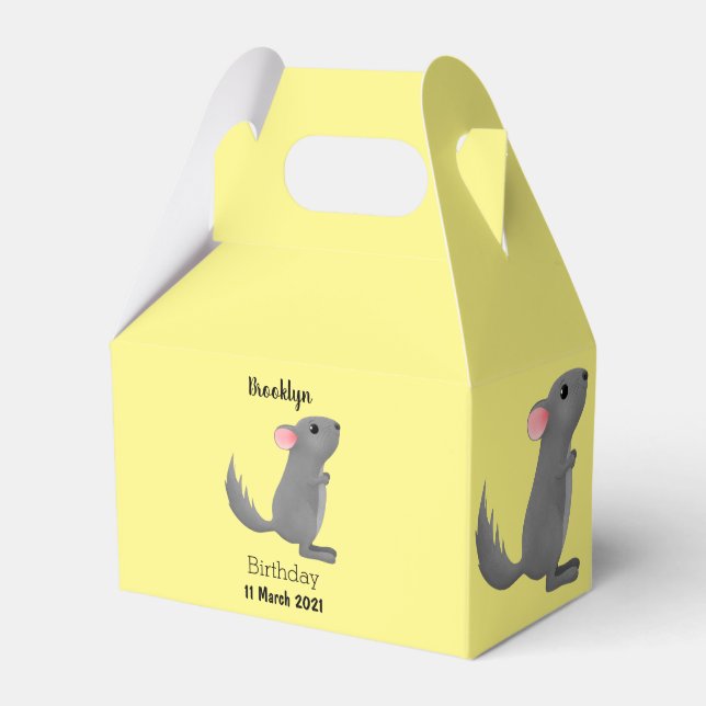 Ballotins Illustration de chinchilla gris mignon (Verso)