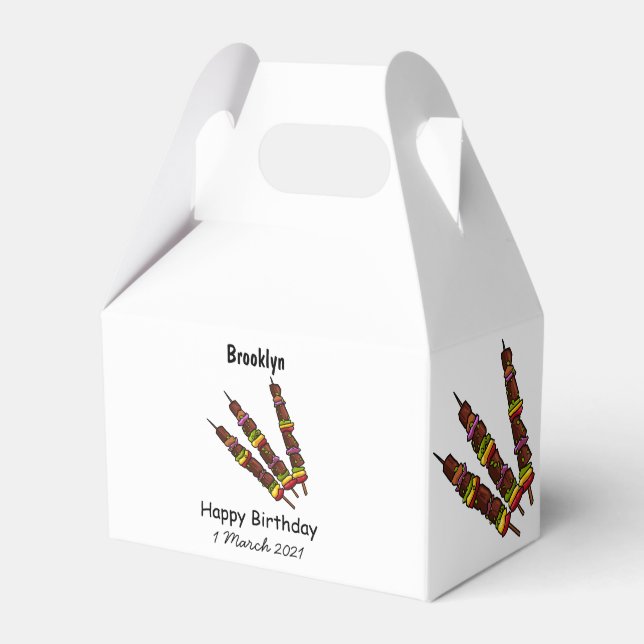 Ballotins Illustration de dessin animé Kebab ou kabob (Verso)