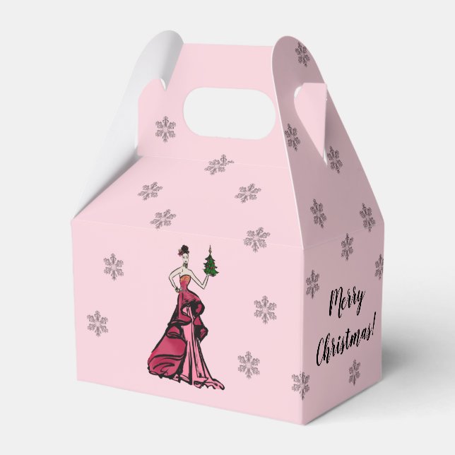 Ballotins Illustration de la mode de Noël avec arbre (Arrière)